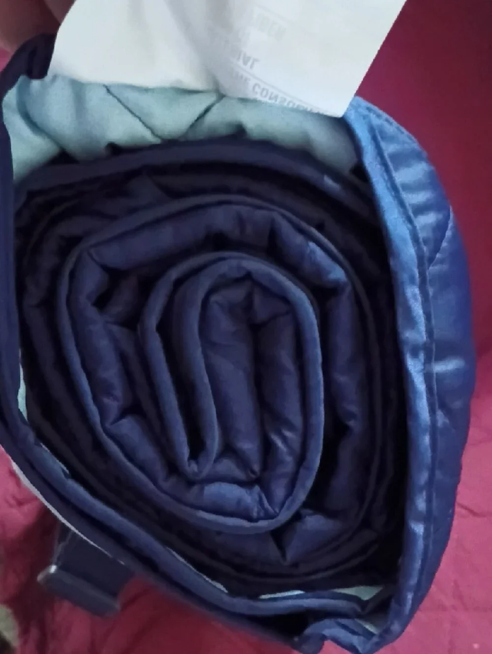 Life Is Good Navy & Light Blue Quilted Outdoor Roll Bag with Strap